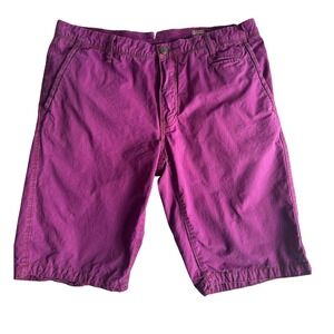 Jet Lag‎ Organic Sanforized Mens Purple Cotton Shorts Size 32 Casual Preppy